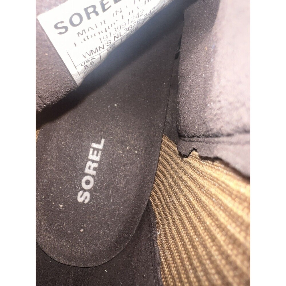 Sorel Joan Of Arctic Wedge II Chelsea Bootie Velvet Tan Gum Size 8.5 - Picture 7 of 12